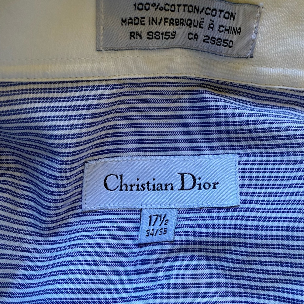 Christian Dior + Tommy Hilfiger White Collar Dress-shirts